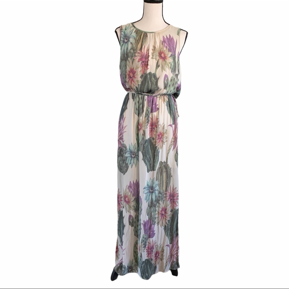 ASOS Garden Floral Cactus Flower Maxi Dress